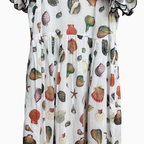 Antonio Melani Ruffle Seashell Coastal Maxi Dress - Picture 7 of 9